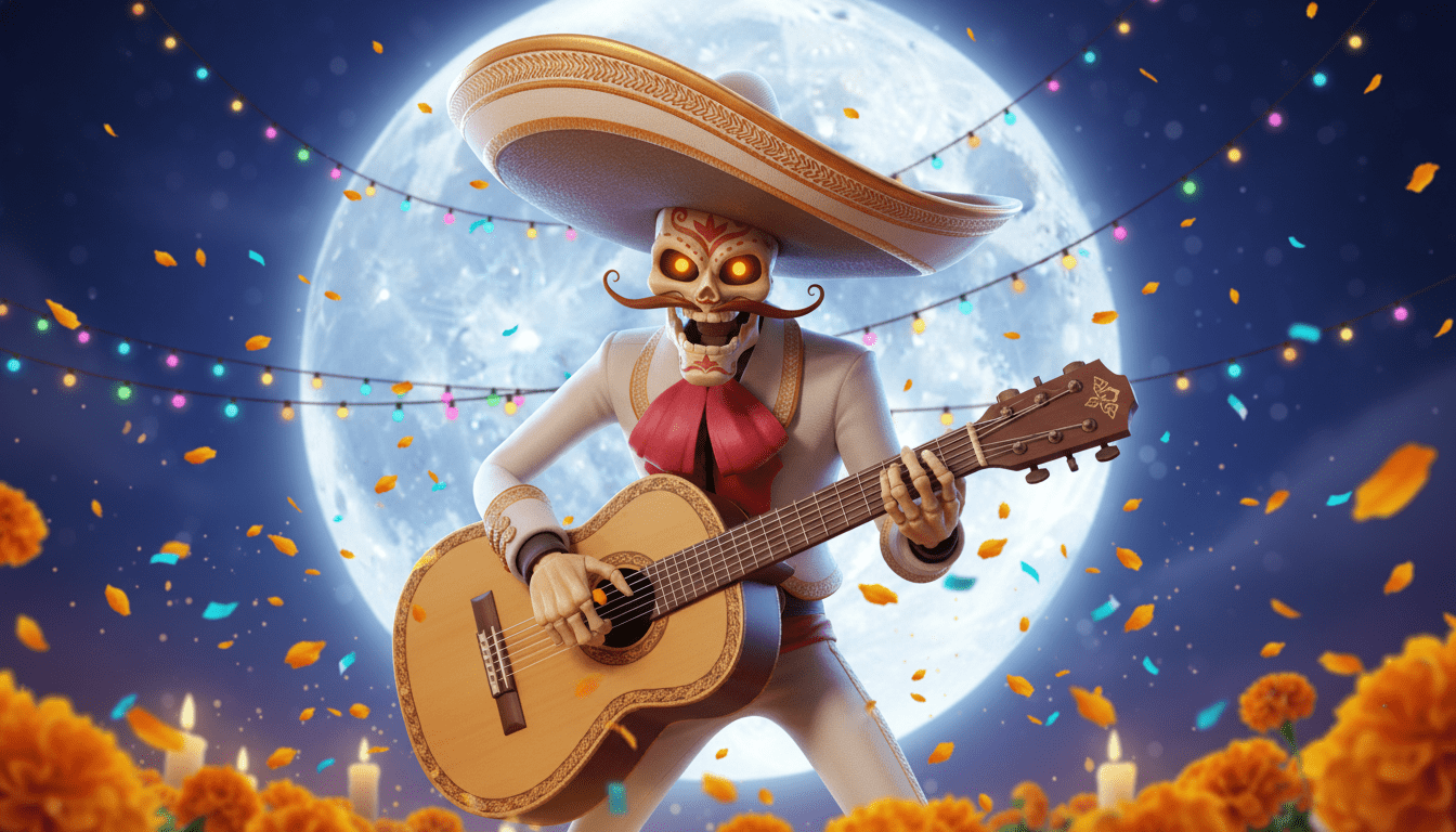 Wild Bandito Mexican skeleton character for slot review.
